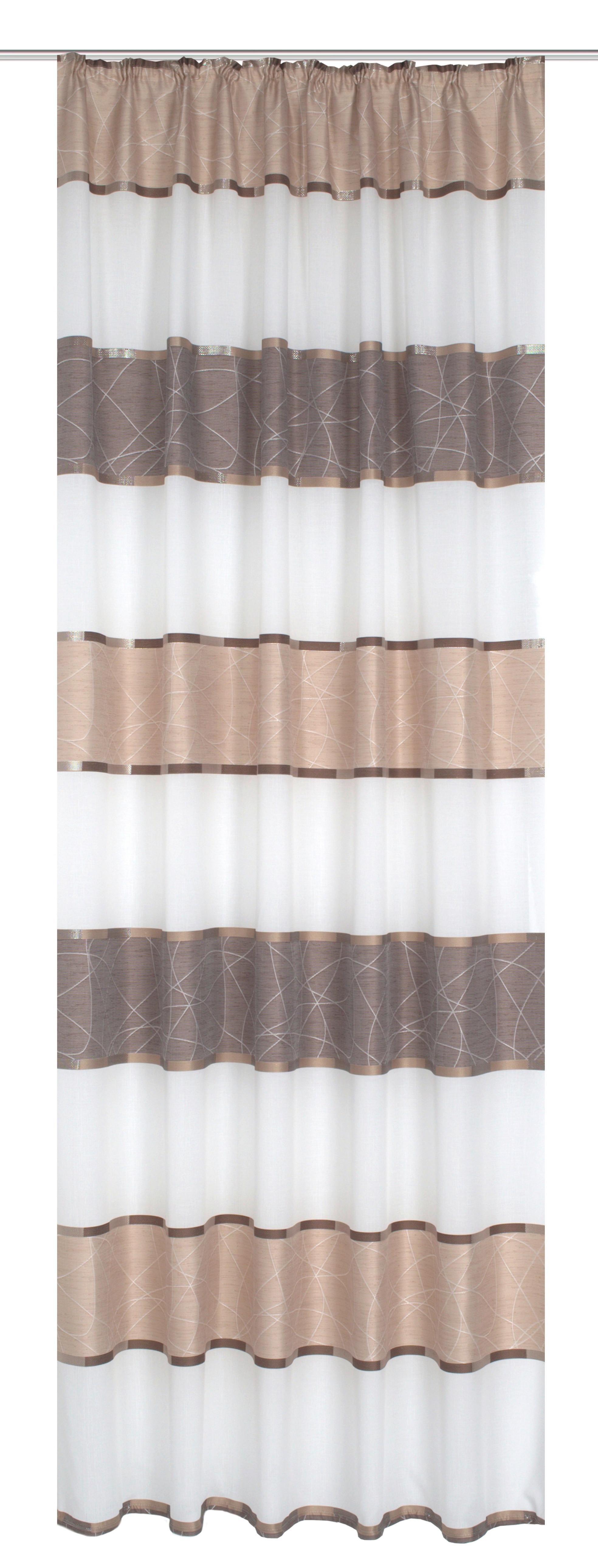 Fertigvorhang Walter Cappuccino ca. 140x175cm - Cappuccino, Design, Textil (140/175cm) - Schmidt W. Gmbh