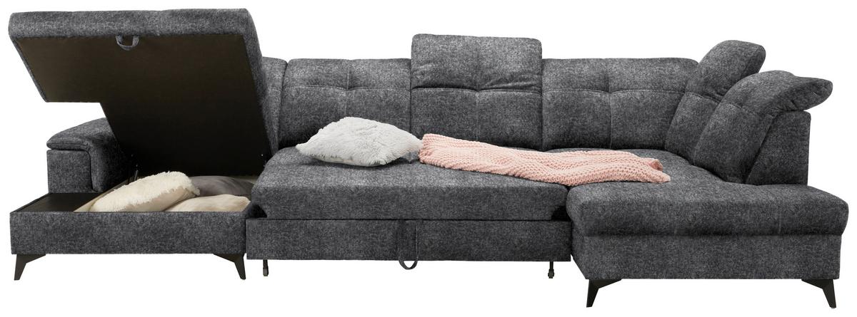Wohnlandschaft Sierra Grau - Grau, Modern, Textil/Metall (364/90-106/181-230cm) - Mömax