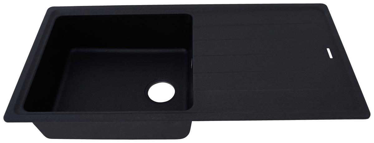 Granitspüle Columbia ca. 100x18,5x50 cm Schwarz - Schwarz, Trend, Stein (100/18,5/50cm) - Respekta
