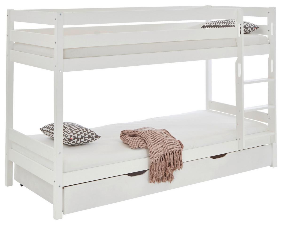 Pograd Lupo 2, Bela, 2x 90x200 - bela, Konvencionalno, les (90/200cm)