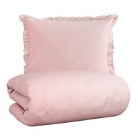 Bettwäsche Rüschen Rosa ca. 140x200cm - Rosa, ROMANTIK / LANDHAUS, Textil (140/200cm) - Zandiara