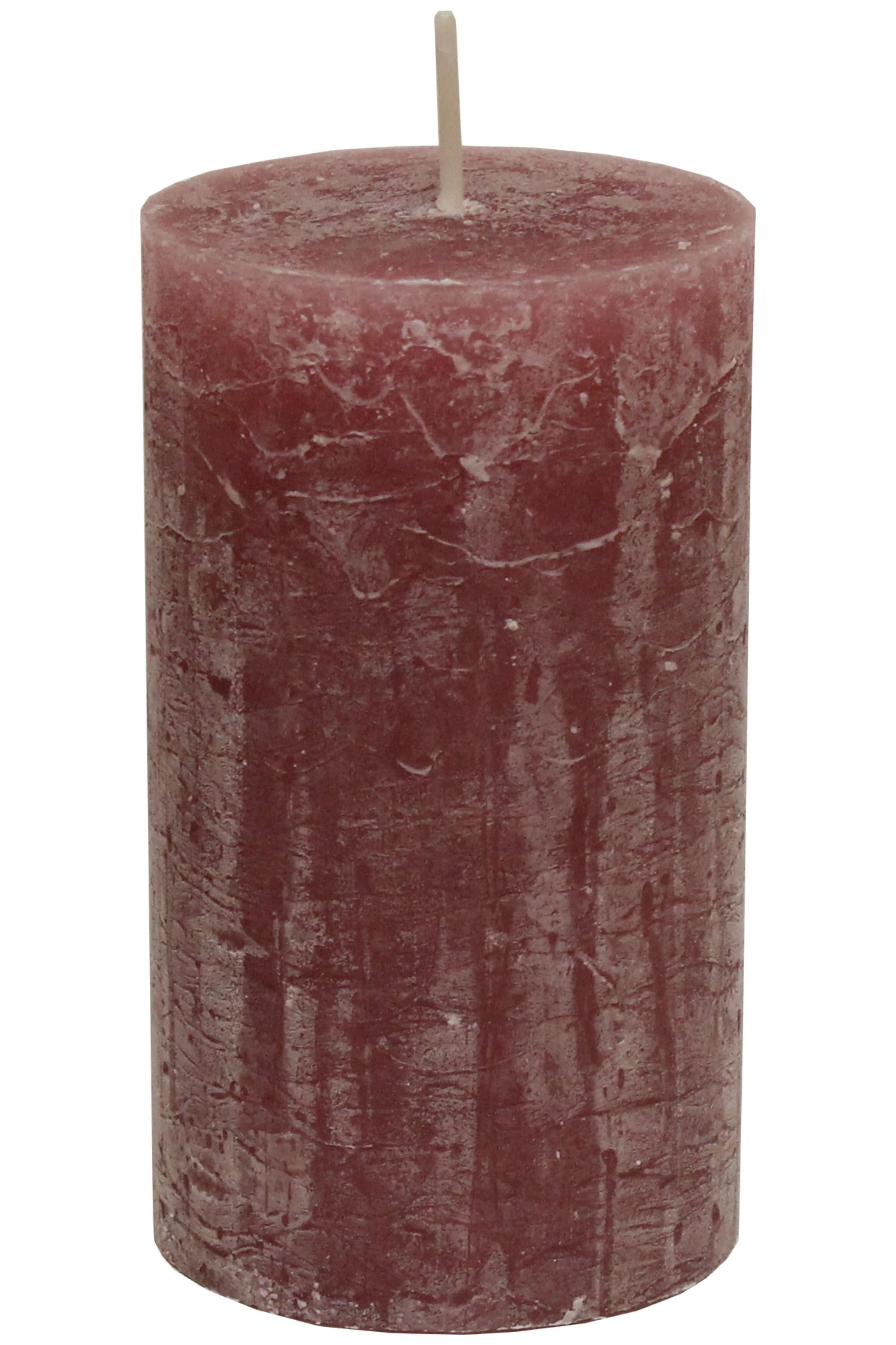 Lumânare coloană Lia - roz, Modern (6,8/12cm) - Premium Living