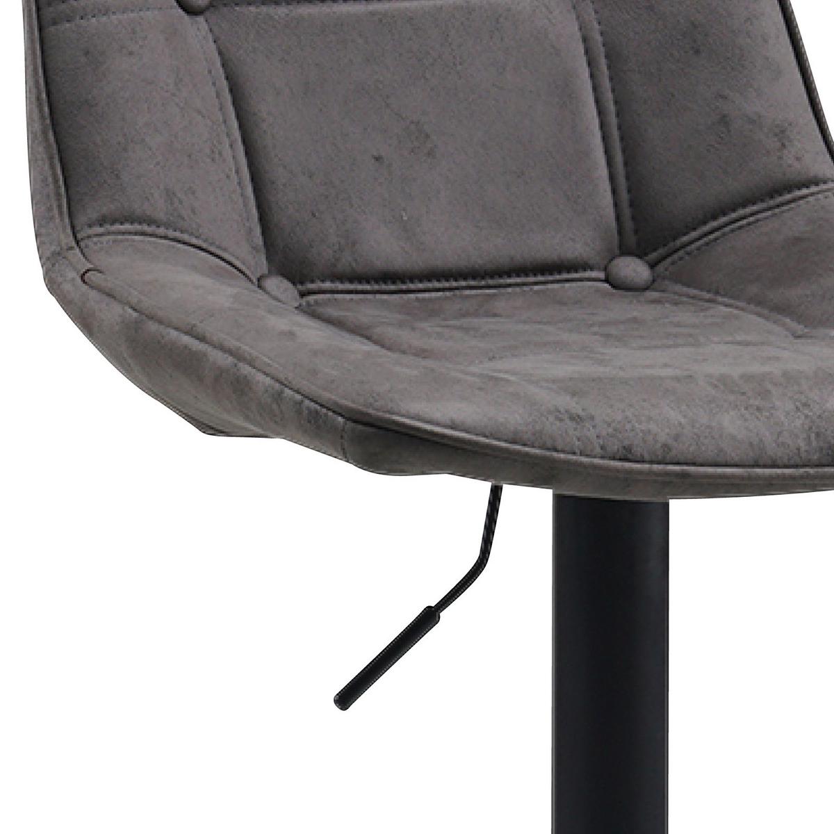 Barhocker-Set Ezra ca. 49x87 cm 2er-Set Anthrazit - Anthrazit/Schwarz, LIFESTYLE, Textil/Metall (49/87/43cm) - MID.YOU