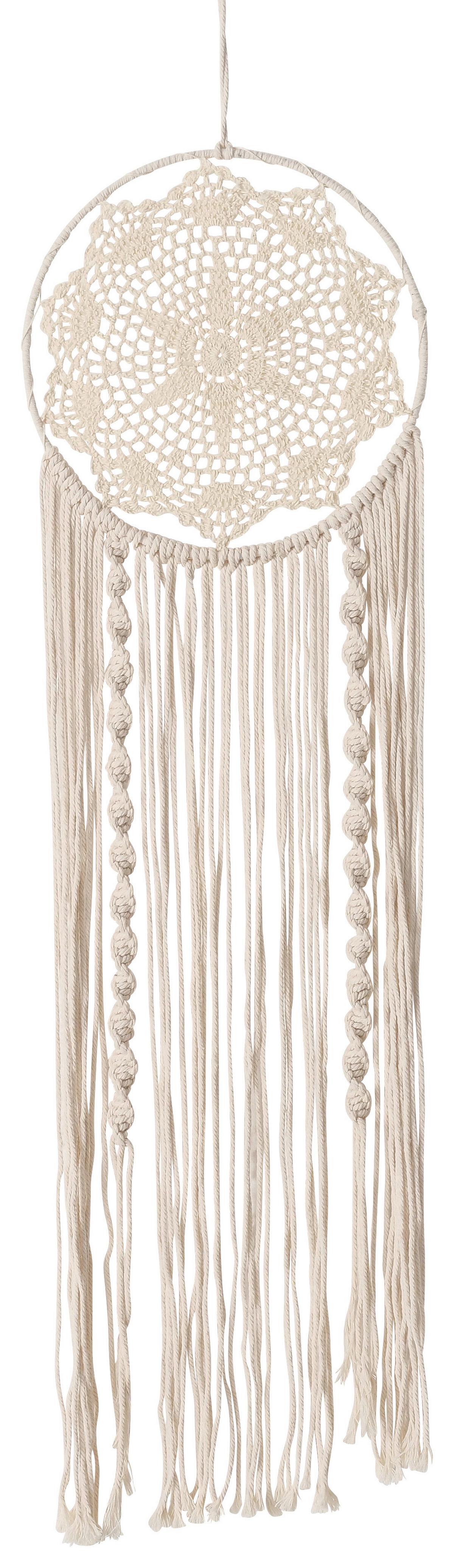 Capcană de vise DREAMY I -PAZ- - bej, Basics, metal/textil (25/80cm) - Modern Living