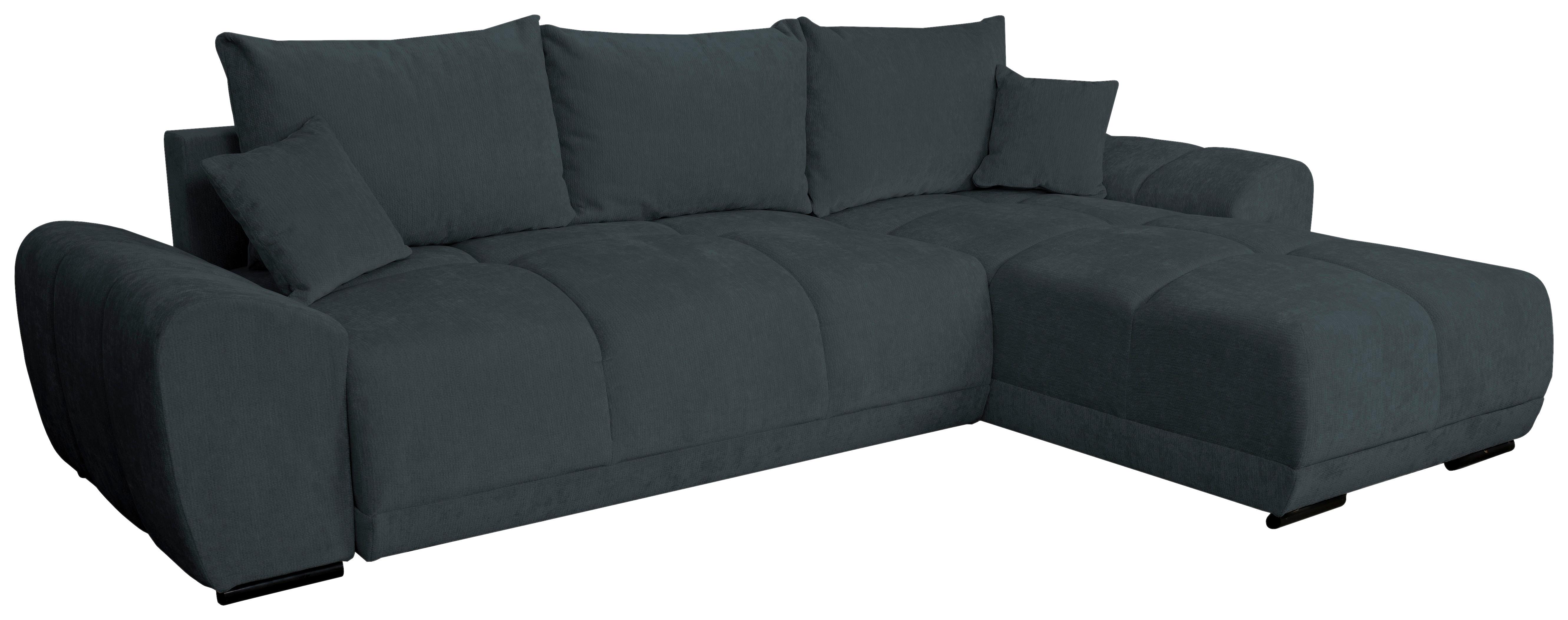 Kutna Garnitura Bonn - boje grafita/crna, Moderno, tekstil/plastika (296/182cm)