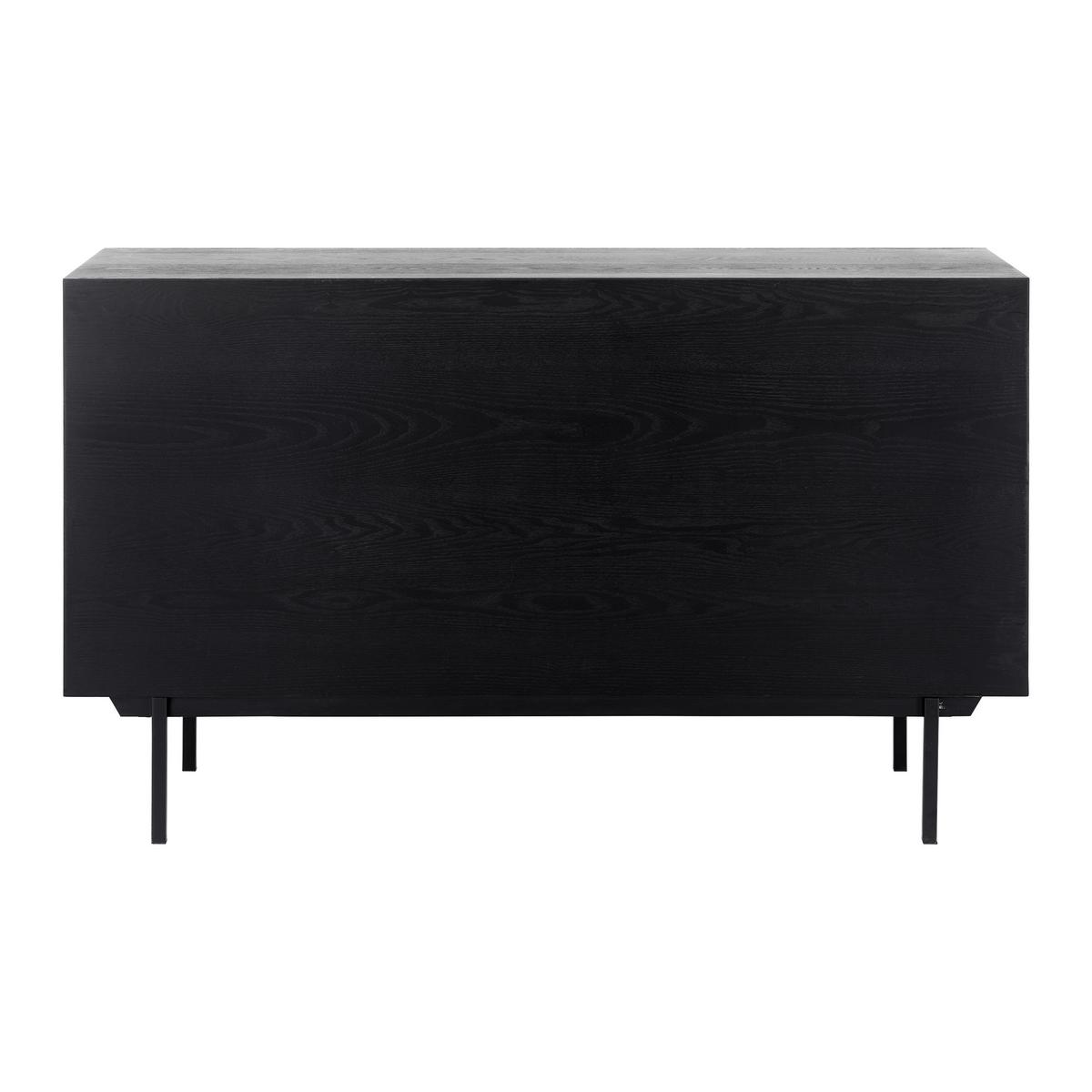 Sideboard "Roma" schwarz - Schwarz, Modern, Holz/Metall (131,5/77/42cm) - Bessagi Home