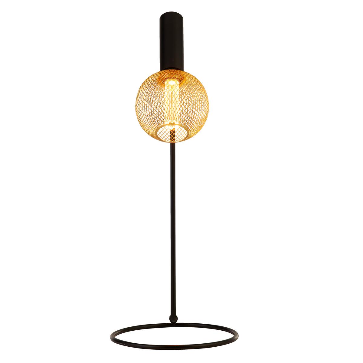 Asztali Lámpa Eu35721-1bk - fekete, Basics, fém (23/57cm)