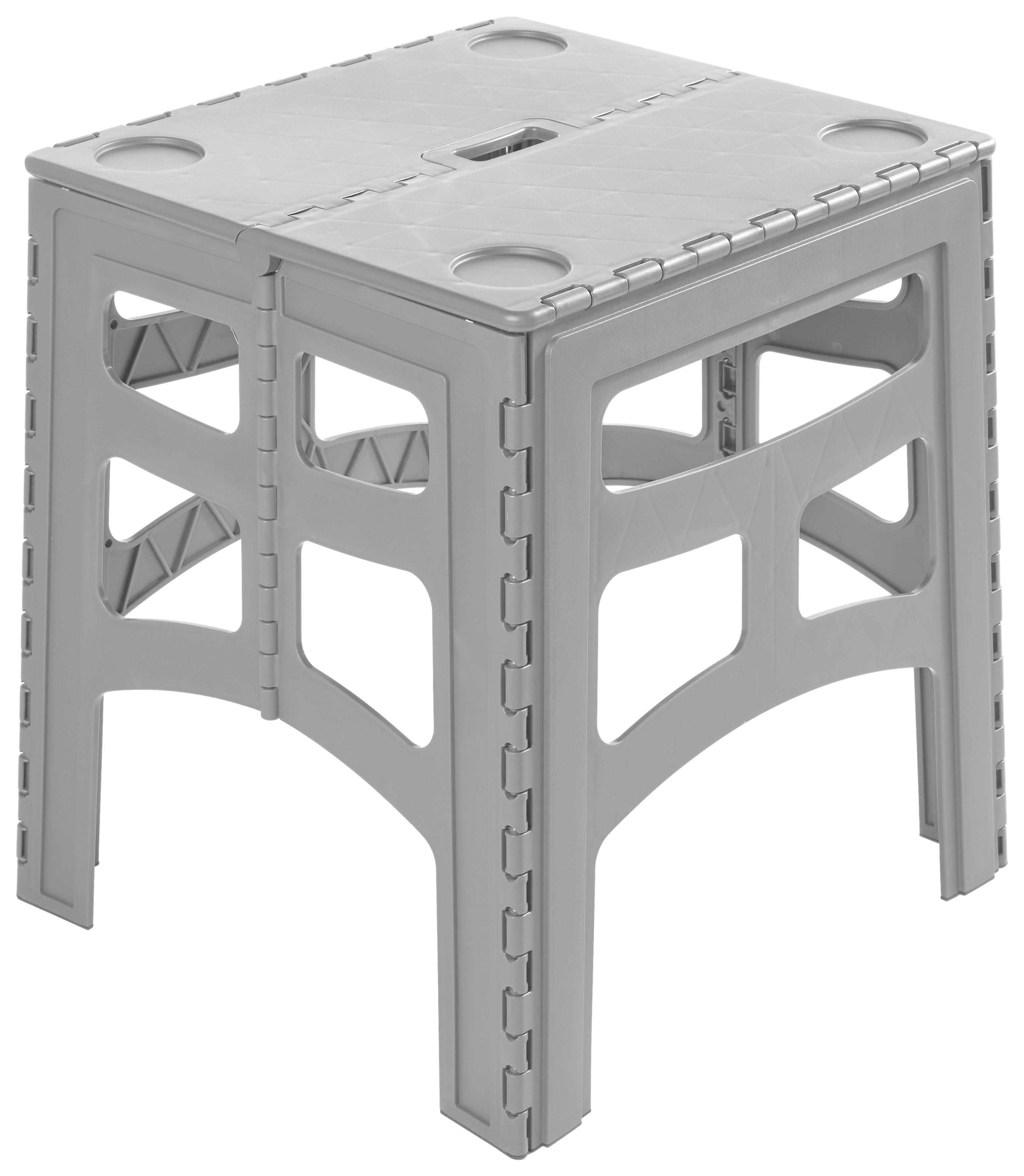 Campingtisch Timo Grau - Grau, KONVENTIONELL, Kunststoff (46.5/44.5/55cm)