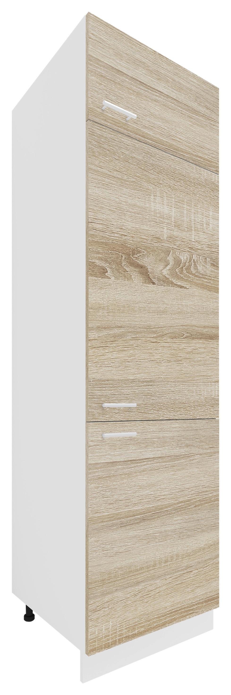 Omara Za Posodo Esilo, Hrast, Bela - bela/barve aluminija, Konvencionalno, kovina/leseni material (60/207/57cm) - MID.YOU