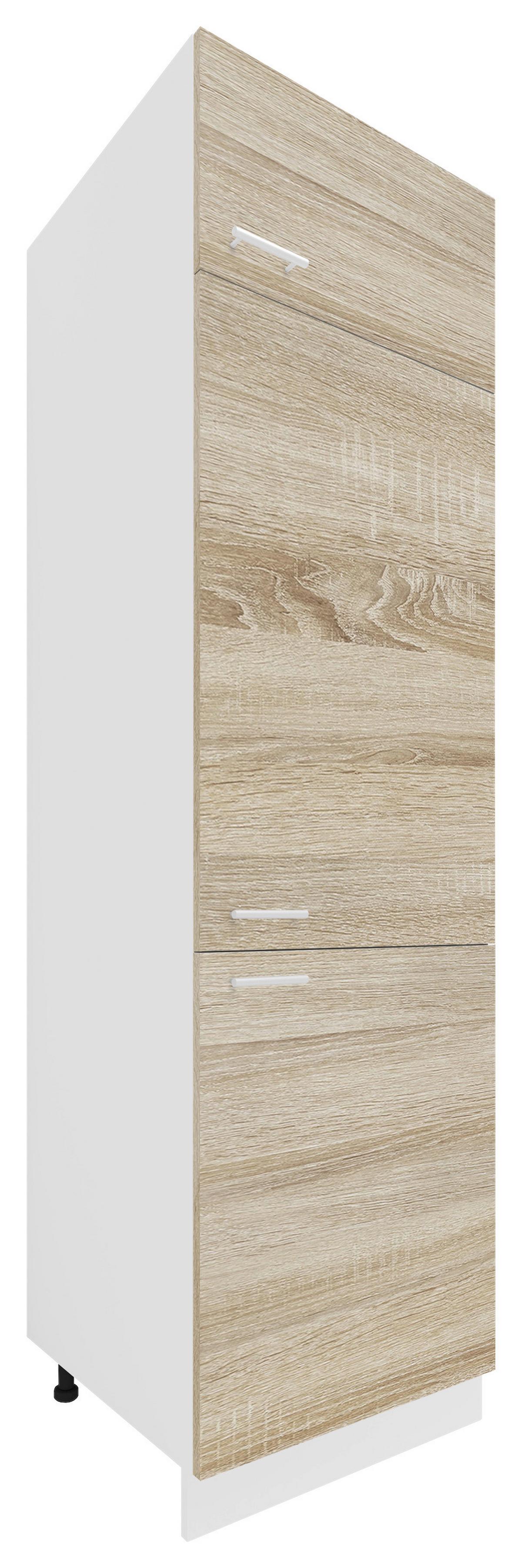Omara Za Posodo Esilo, Hrast, Bela - bela/barve aluminija, Konvencionalno, kovina/leseni material (60/207/57cm) - MID.YOU