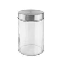 Vorratsdose Magnus Glas - Klar/Edelstahlfarben, Modern, Glas/Metall (11,5/17cm) - Mömax