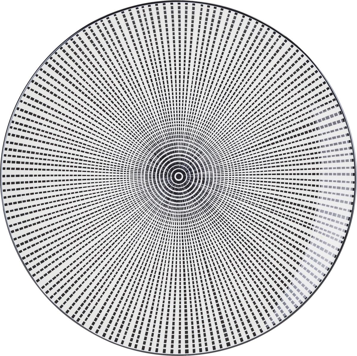 Lapostányér Shiva - fekete/fehér, Lifestyle, kerámia (26/2,5cm) - Modern Living