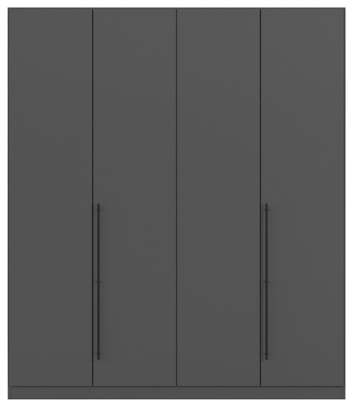 Kleiderschrank Safari Grau - Grau, KONVENTIONELL, Holzwerkstoff/Metall (181/229/54cm) - Based