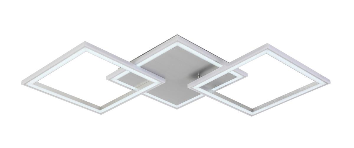 Led Mennyezeti Lámpa Qinton - alumíniumszínű, Romantik / Landhaus, műanyag/fém (95/44/7,3cm) - Premium Living