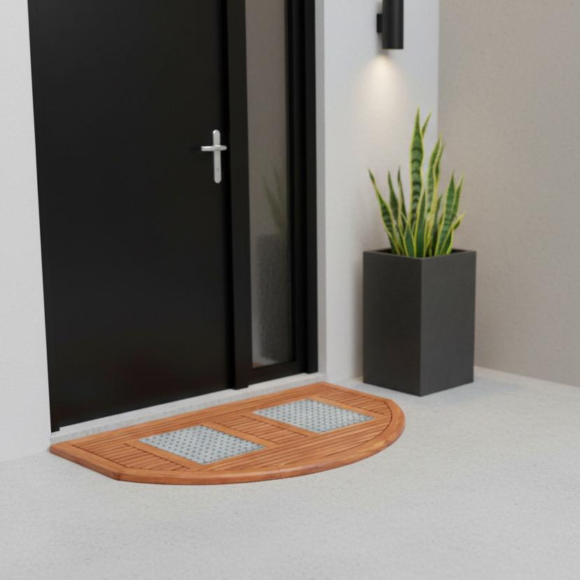 FUßMATTE FUßROST - Naturfarben, MODERN, Holz (64/100cm) - Gardenson