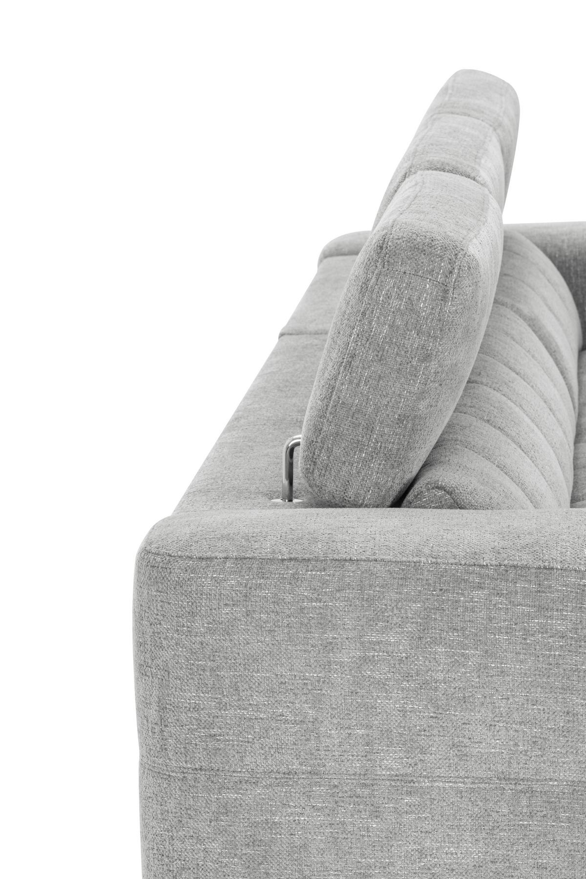 Sarokkanapé Melbourne - szürke, Modern, textil/fa (285/182cm) - Based
