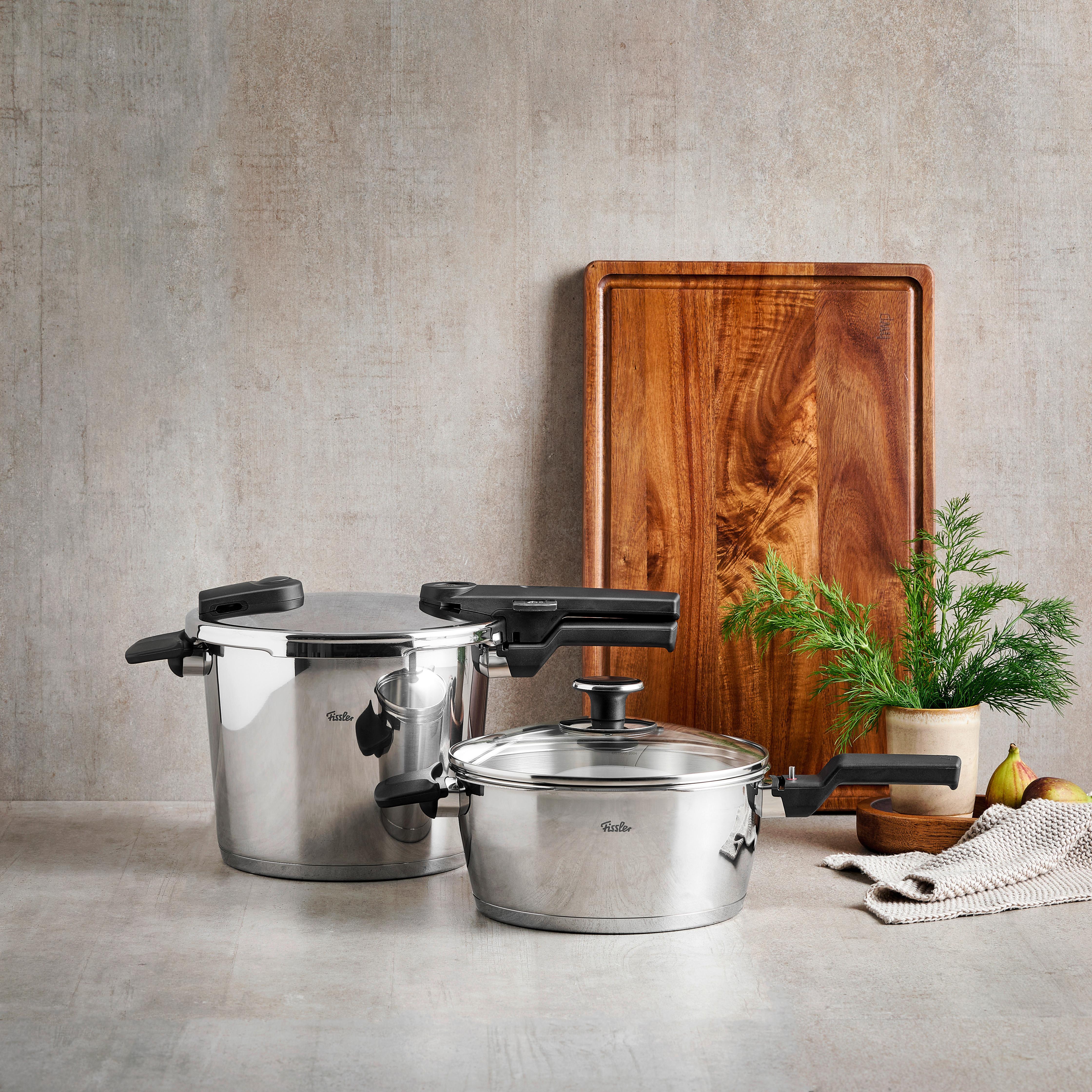 ZESTAW SZYBKOWARÓW 600-410-13-080/0 FISSLER - kolor srebrny, Basics, metal - Fissler