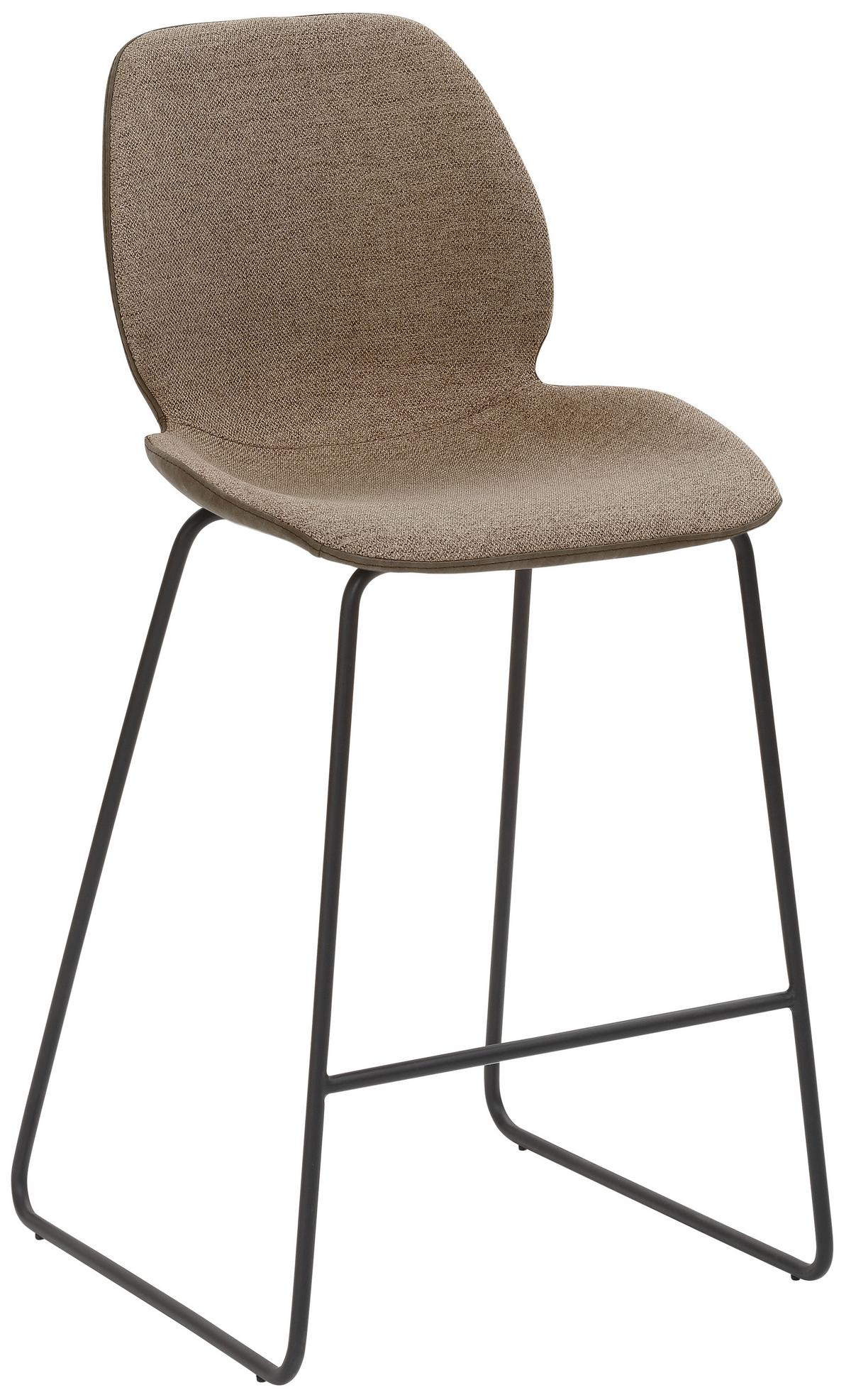 Barhocker My Solo ca. 49x97 cm Schlammfarben - Sandfarben/Schlammfarben, KONVENTIONELL, Textil/Metall (49/97/52cm) - Livetastic