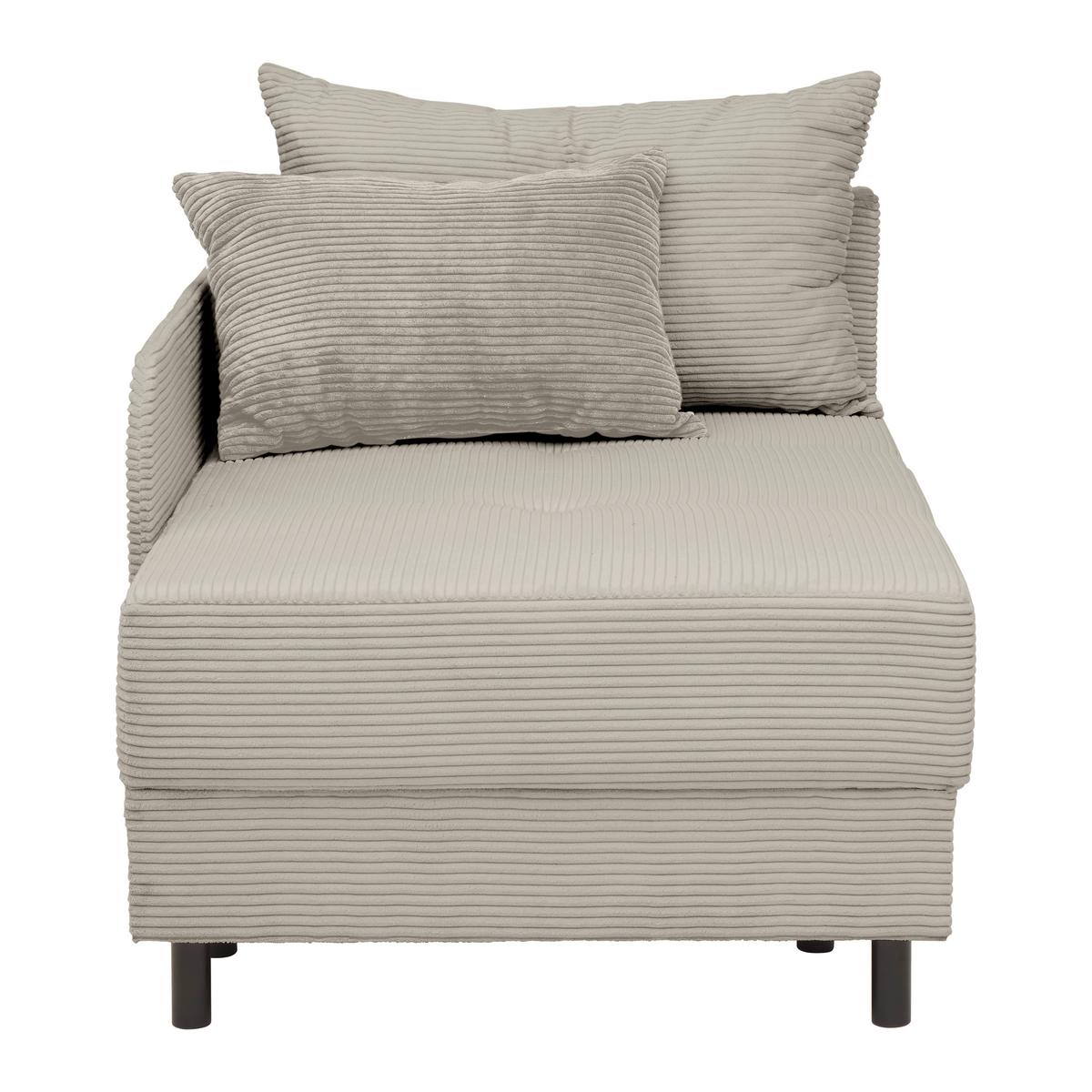 Liege Nova Beige - Beige/Schwarz, MODERN, Holz/Textil (145/62/85cm) - Mömax