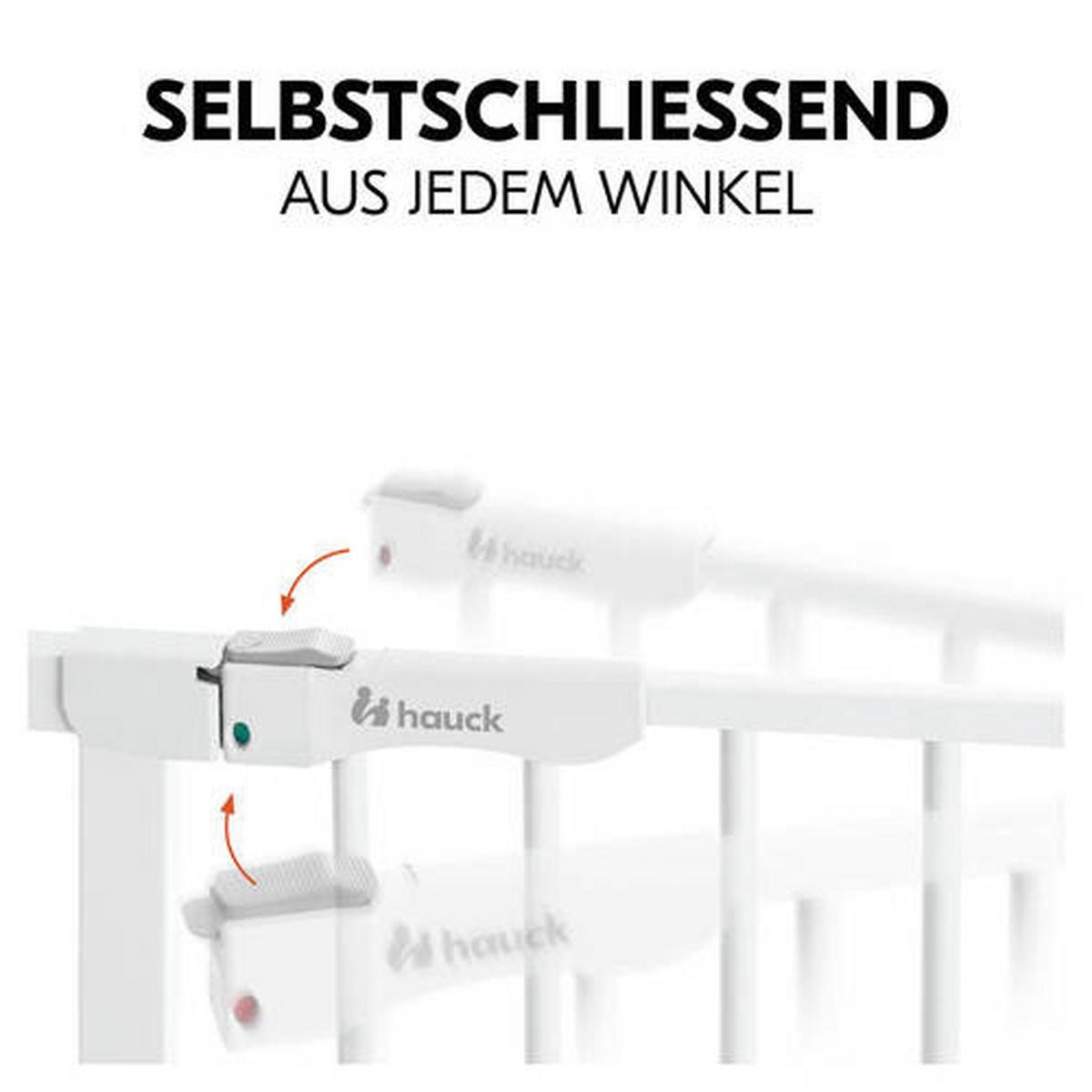 BRAMKA OCHRONNA NA SCHODY CLEAR STEP​ AUTOCLOSE 2 SET - biały, Basics, tworzywo sztuczne/metal (84 - 89/77/4cm) - Hauck