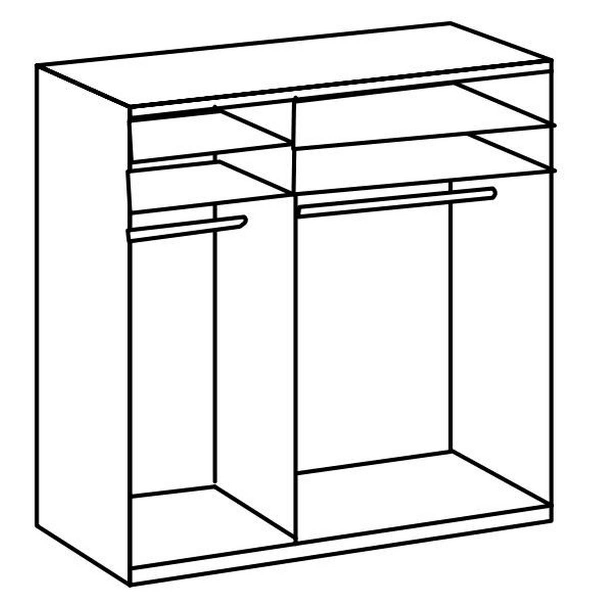 Ormar S Klasičnim Vratima Level 36a - boje hrasta/boje kroma, Moderno, drvni materijal (150/236/58cm) - MID.YOU
