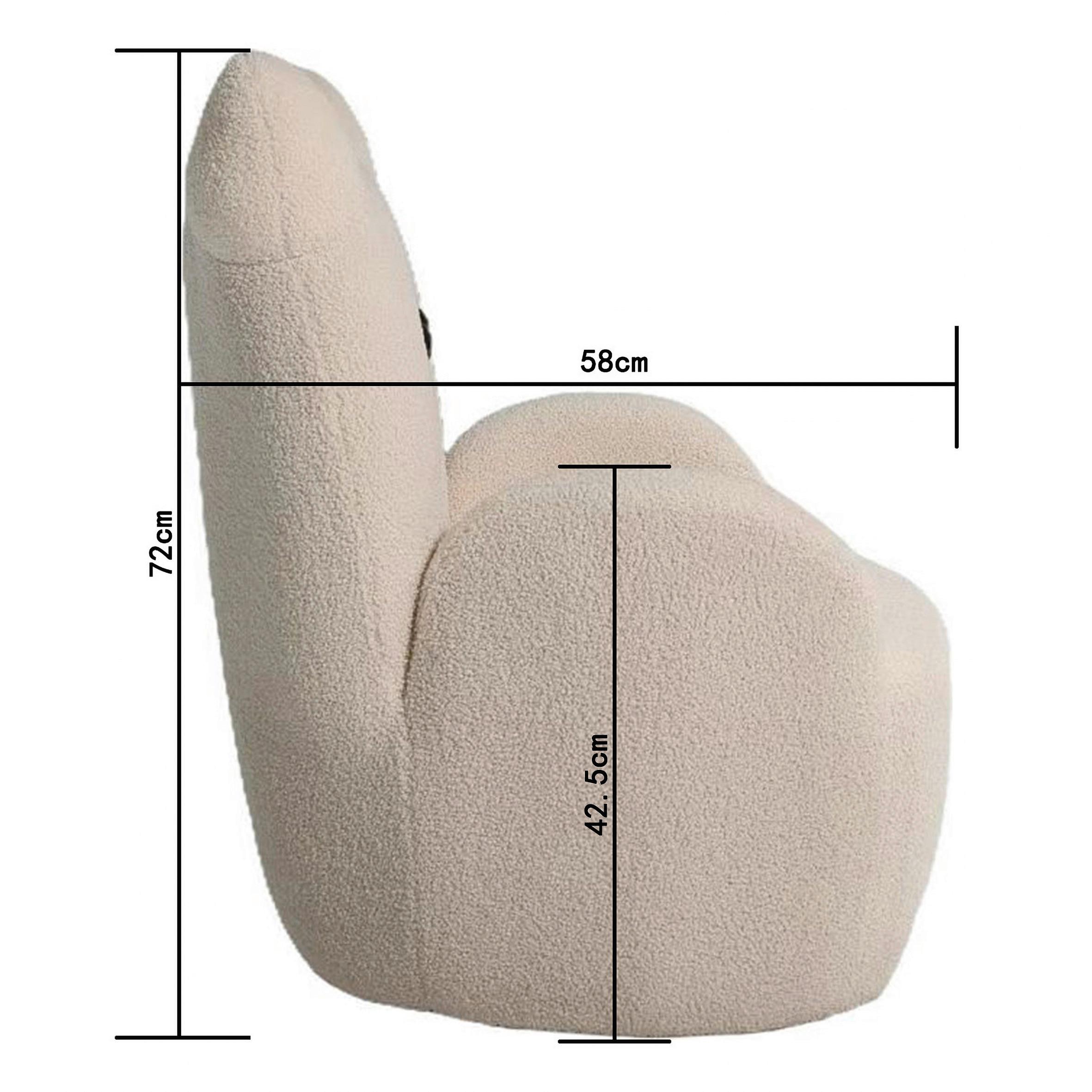 FÅTÖLJ KITTI -TREND- - vit, Romantik / Lanthus, trä/textil (59/72/58cm) - Mömax