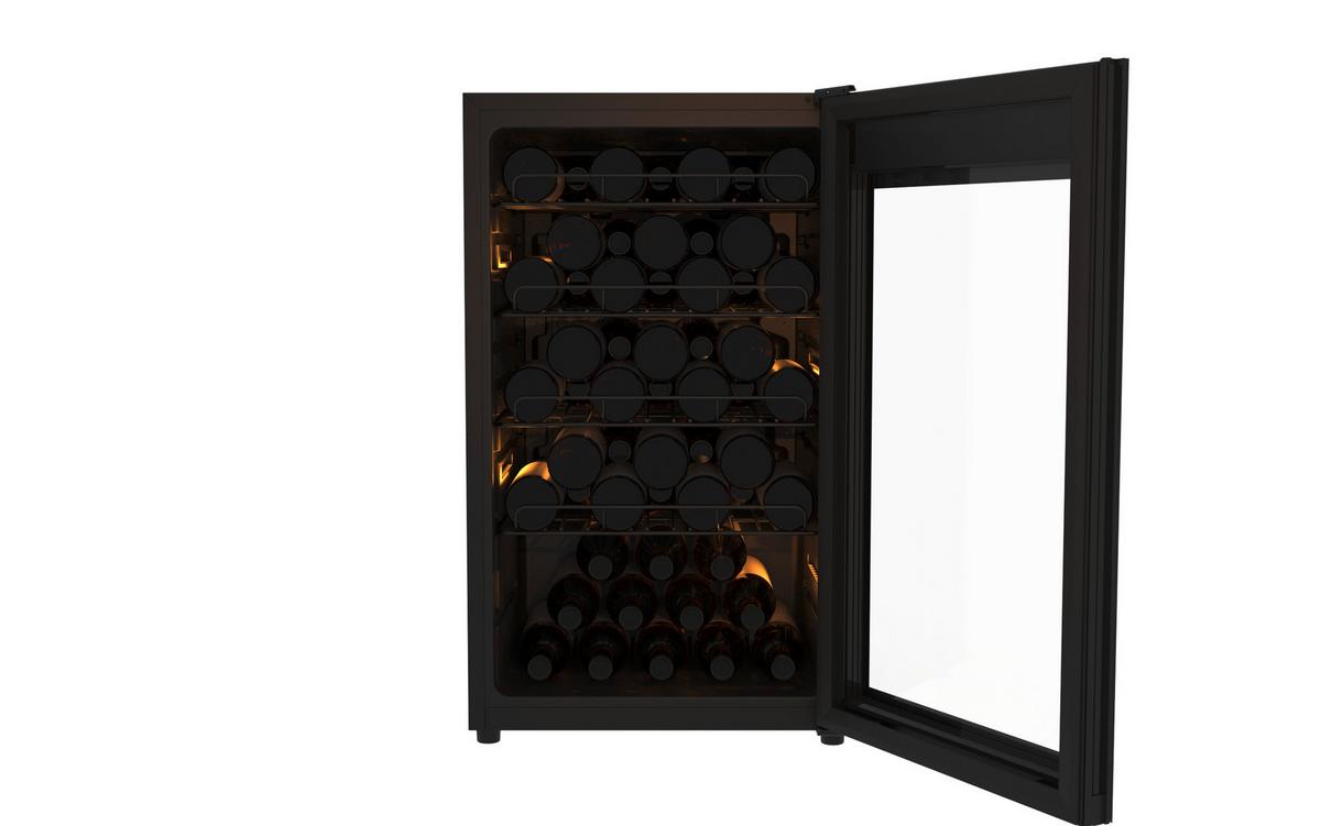 Weinklimaschrank WKS57DO Schwarz - Schwarz, Basics, Glas/Kunststoff (46/26/37cm) - PKM