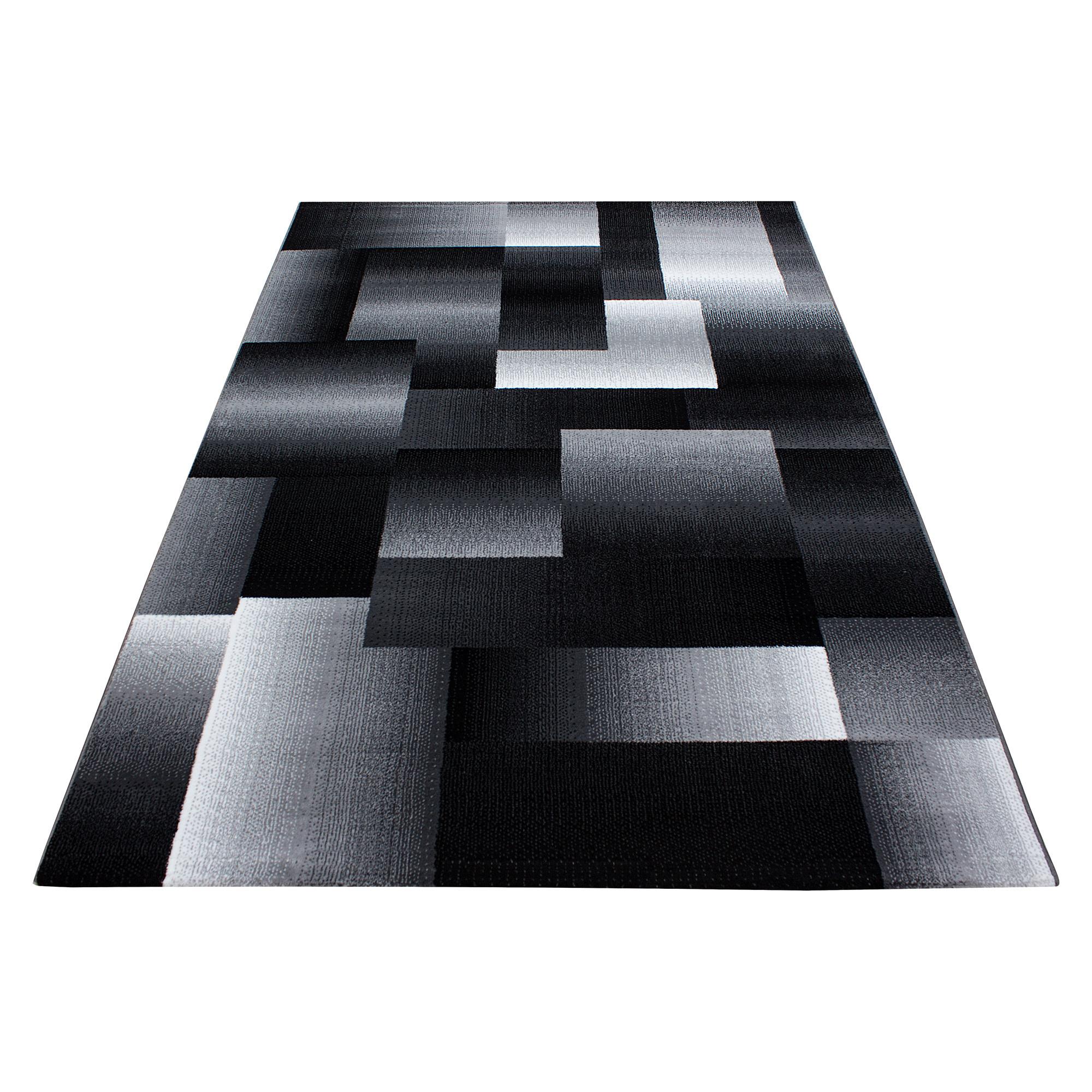 Tkana Preproga Miami, Črna, 120x170cm - črna, Trend, tekstil (120/170cm)