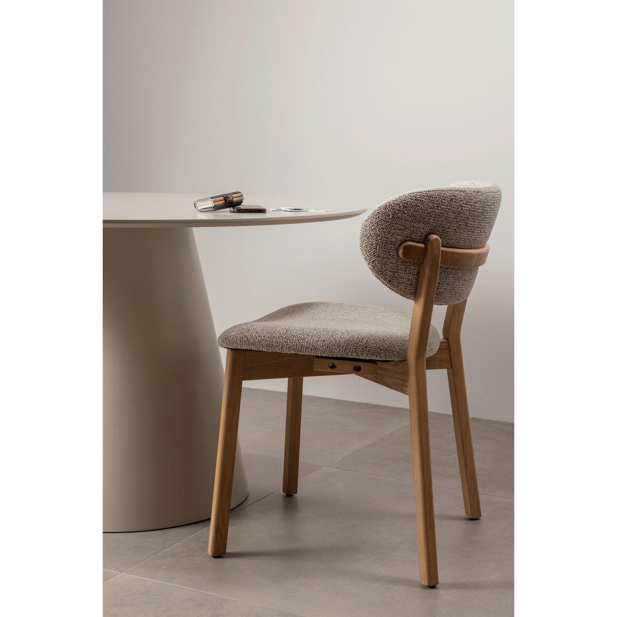 Stuhl-Set Udar 2er-Set Naturfarben - Naturfarben, MODERN, Holz/Textil (51/82/60cm) - Livetastic