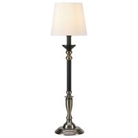 Tischleuchte Gent Table Creme/Edelstahl max. 40 Watt - Edelstahlfarben/Creme, Basics, Textil/Metall (20/20/73cm) - Markslöjd