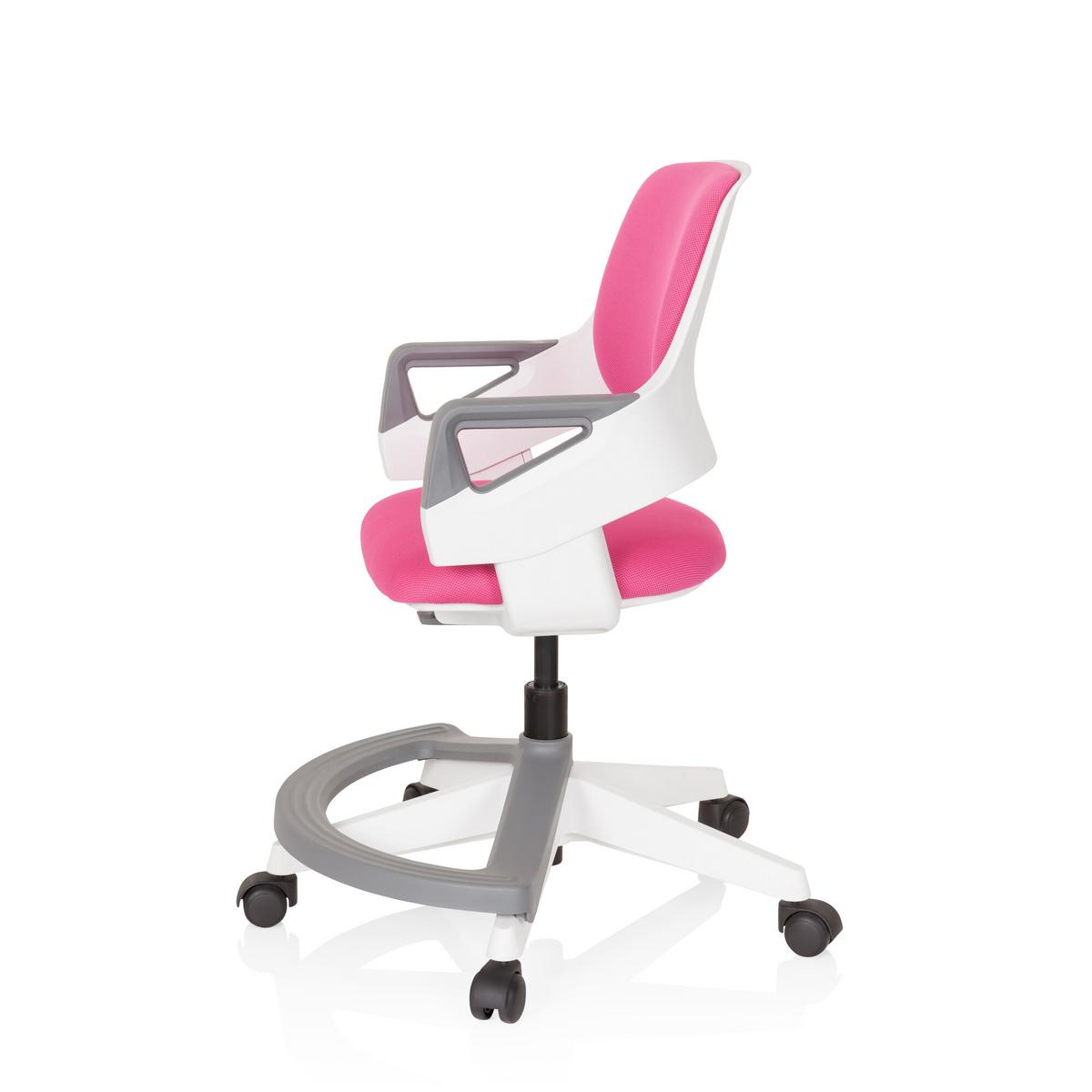 Jugenddrehstuhl Kid Flex ca. 53x80-93x60 cm Pink - Pink/Weiß, Basics, Kunststoff (53/80-93/60cm) - MID.YOU