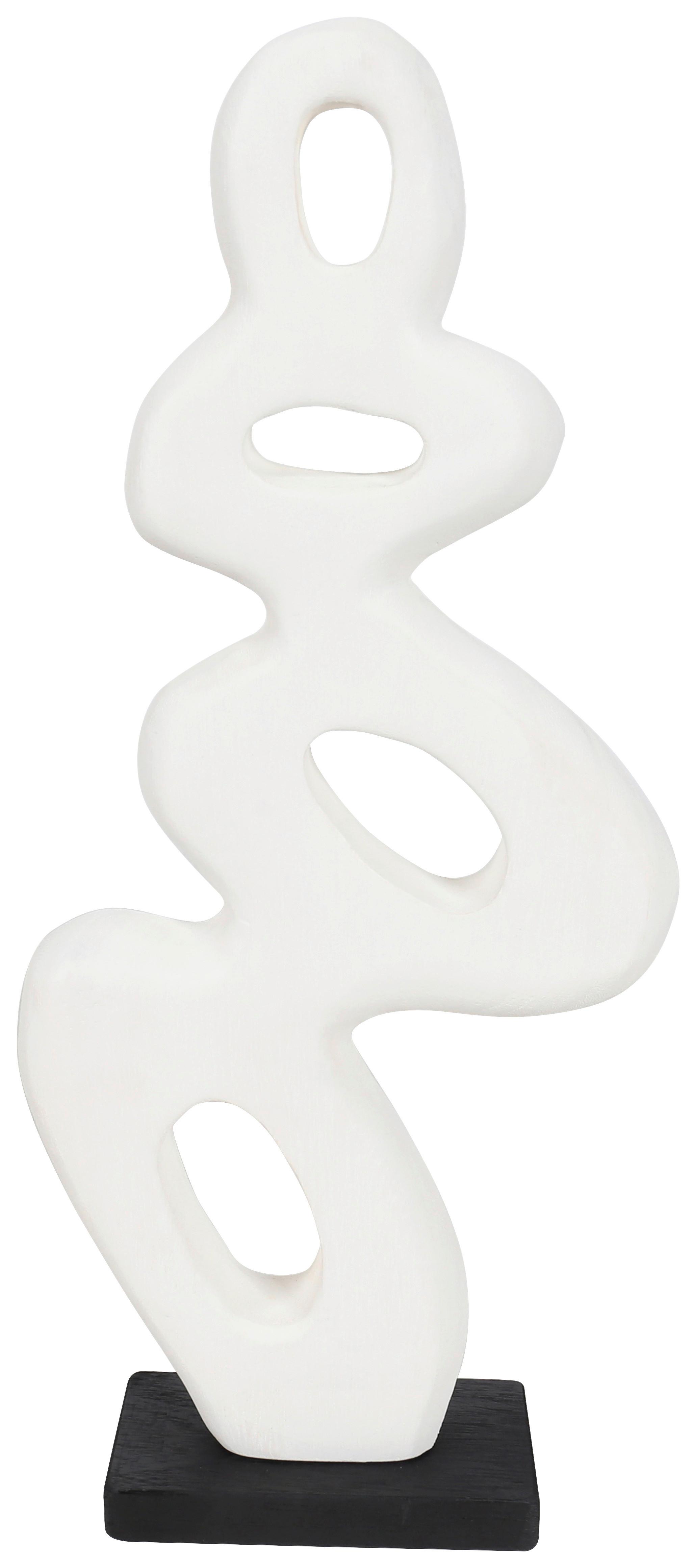 Ukrasna Figura Hiromi - bela/crna, Moderno, drvo (23/53/9cm) - Mömax