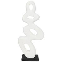 Ukrasna Figura Hiromi - bela/crna, Moderno, drvo (23/53/9cm) - Mömax