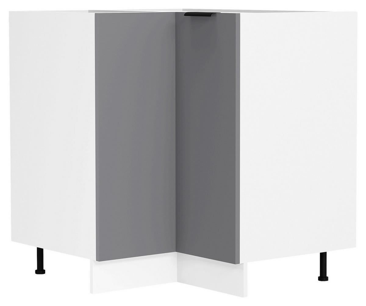 ECKUNTERSCHRANK FASOLA - Weiss/Anthrazit, Trend, Holzwerkstoff/Kunststoff (76/93/76cm) - MID.YOU