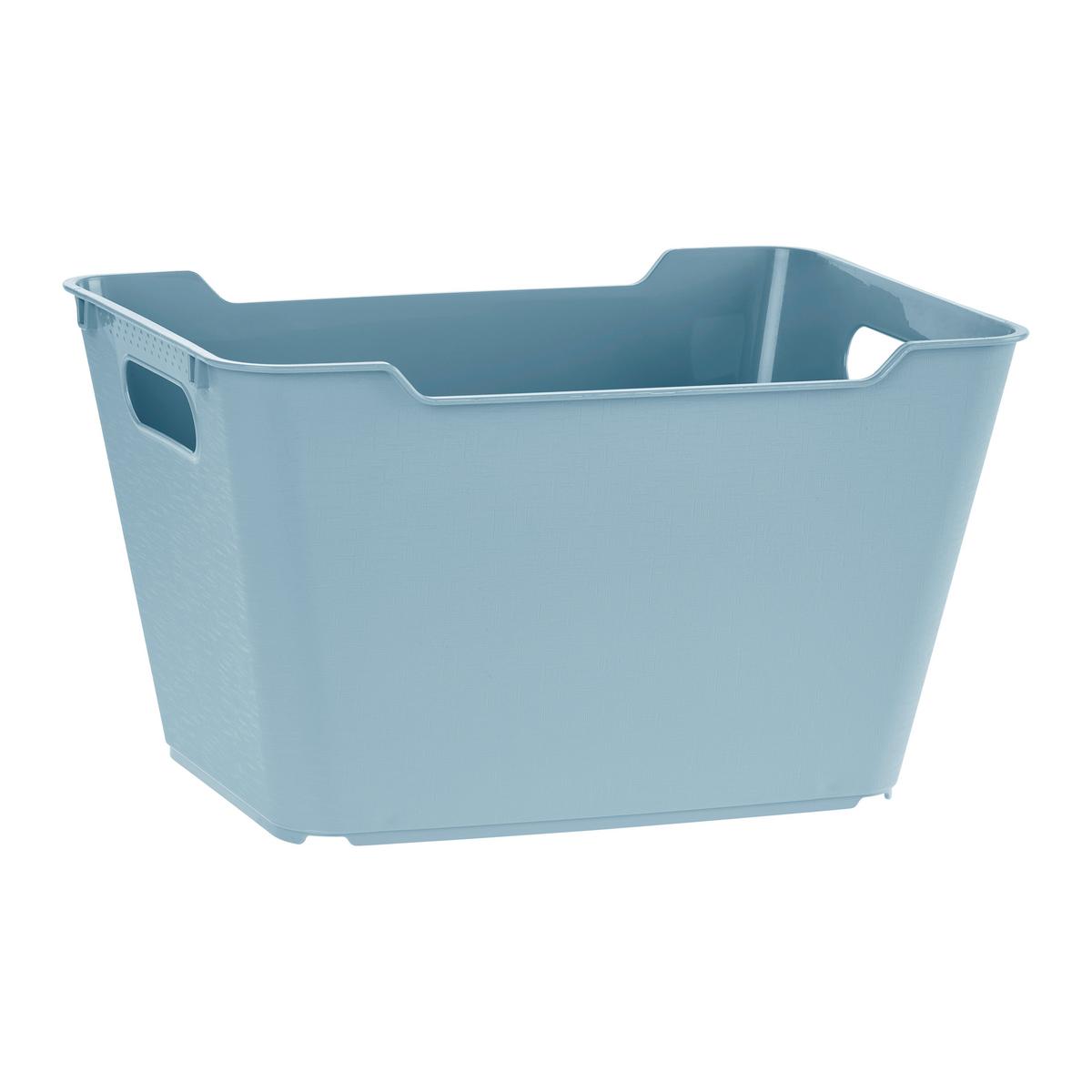 Tárolókosár Lotta - kék, Modern, műanyag (35,5/23,5/20cm)