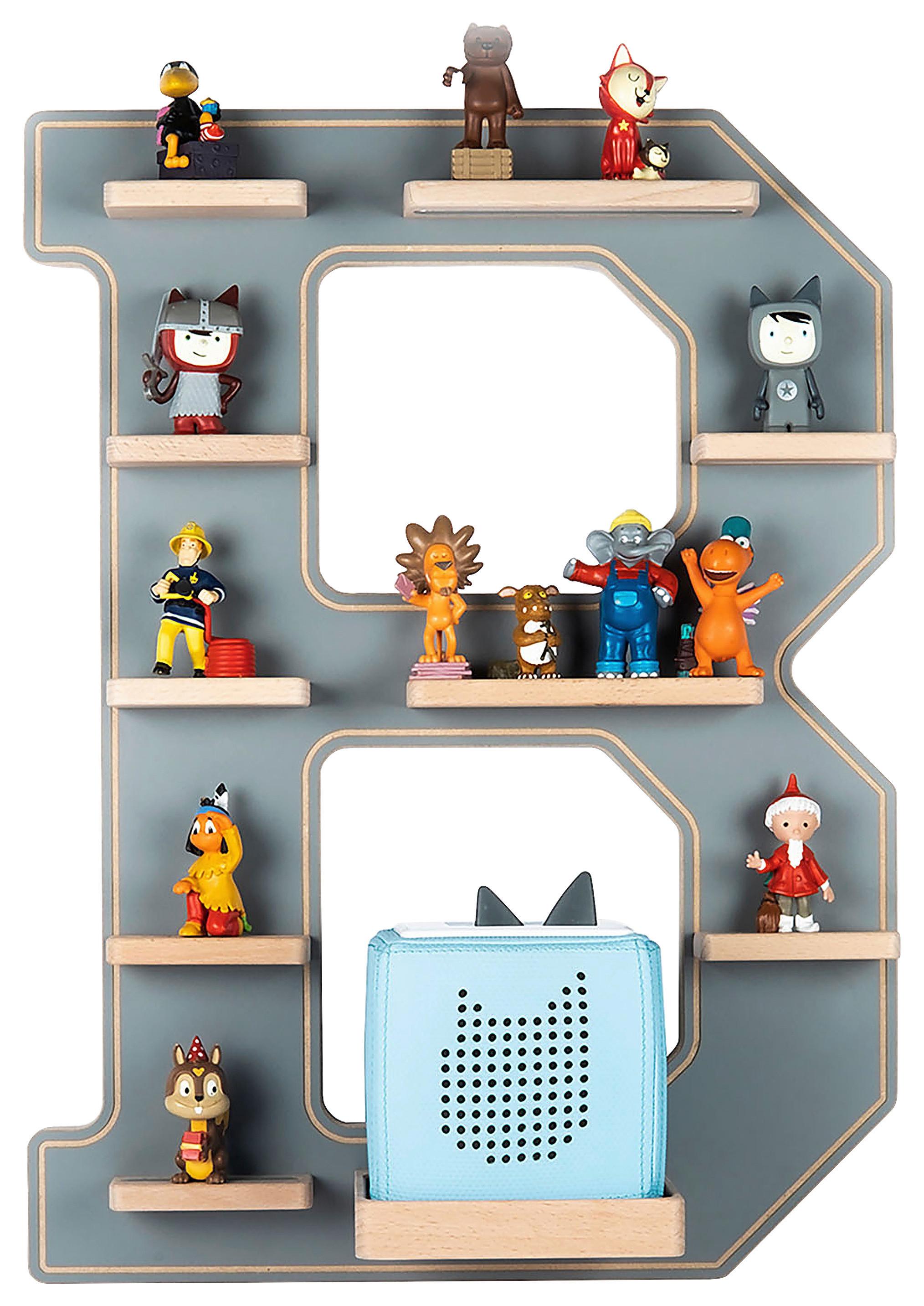 Otroška Polica Boarti, Siva - siva, Moderno, leseni material (41/54/19cm) - MID.YOU