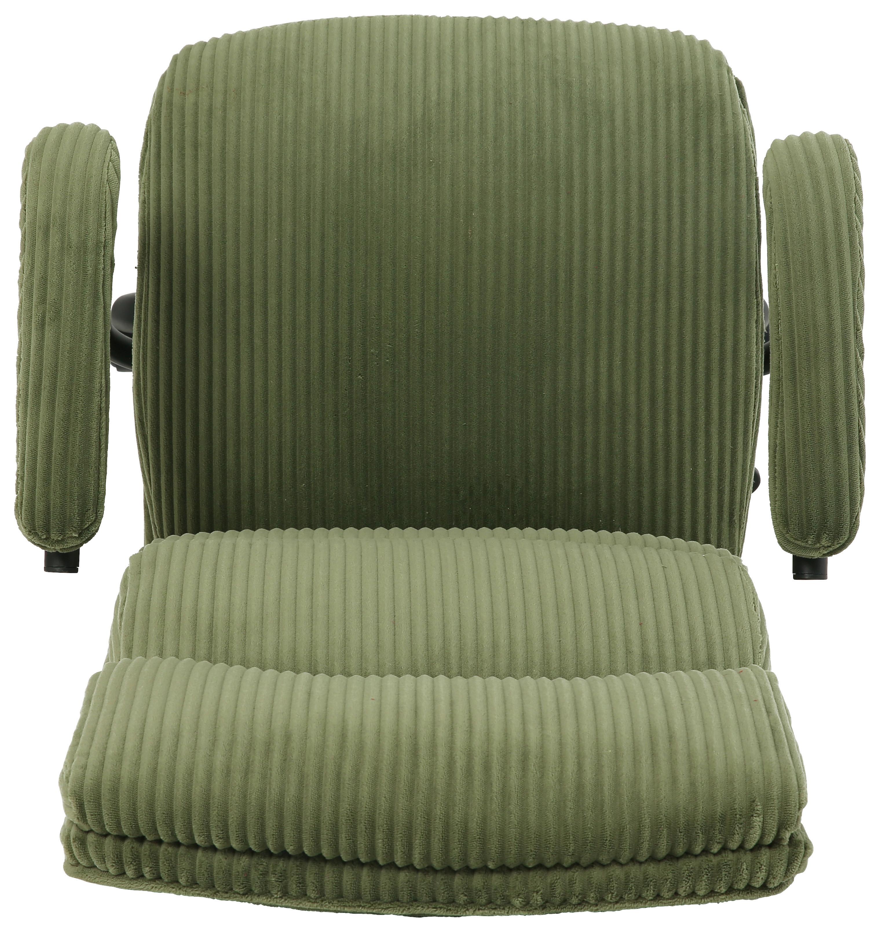 SNURRSTOL MANHATTAN 2 - grön/svart, Modern, metall/trä (58/102-112/64,5cm) - Mömax