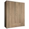 Drehtürenschrank Olli Sonoma Eiche - Alufarben/Sonoma Eiche, Basics, Holzwerkstoff/Kunststoff (160/196/54cm) - Based