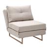 Schlafsessel Malic Beige Webstoff - Eichefarben/Beige, MODERN, Textil/Metall (80/84/90cm) - Bessagi Home