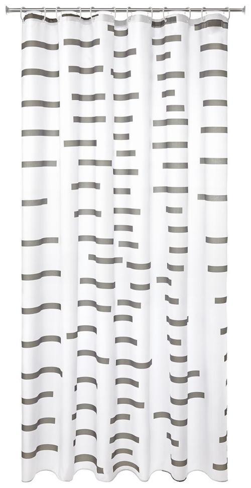 Duschvorhang Ellie ca. 180x200cm - Weiß/Grau, Textil (180/200cm) - Mömax modern living