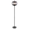 Stehleuchte Blacky in Grau max. 60 Watt - Schwarz/Grau, MODERN, Glas/Metall (30/160cm)