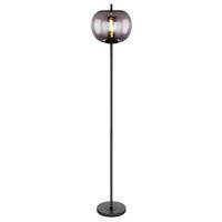 Stehleuchte 15345S in Schwarz max. 60 Watt - Schwarz/Grau, Design, Glas/Metall (30/160cm) - Globo