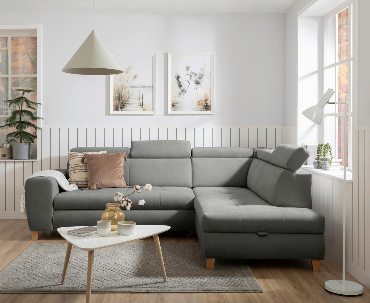 Kutna Garnitura Lugo - sivoplava, Moderno, drvo/metal (266/98/205cm) - Modern Living