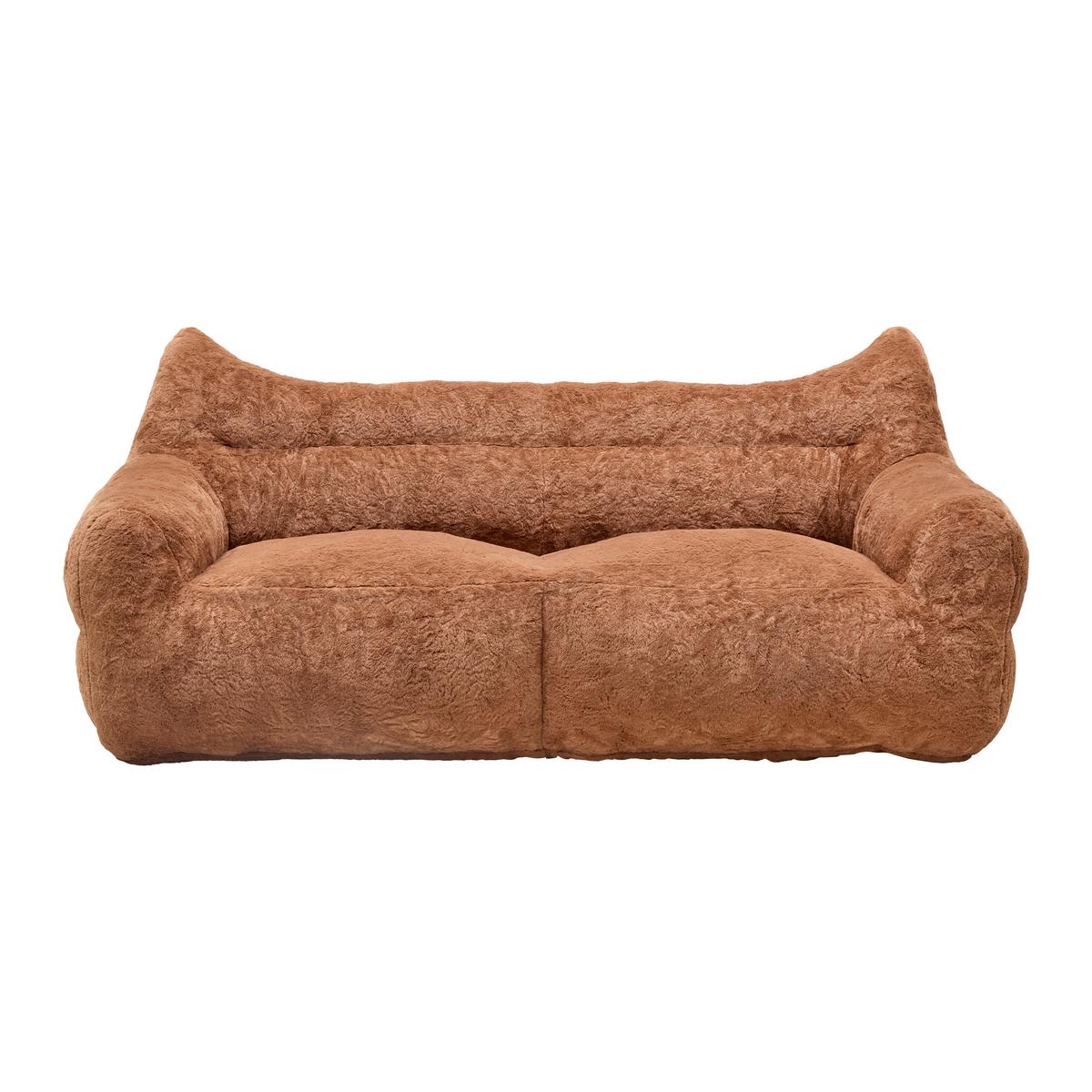 2-Sitzer-Sofa Leni Braun Kunstfell - Braun, MODERN, Textil (190/80/92cm) - Mömax