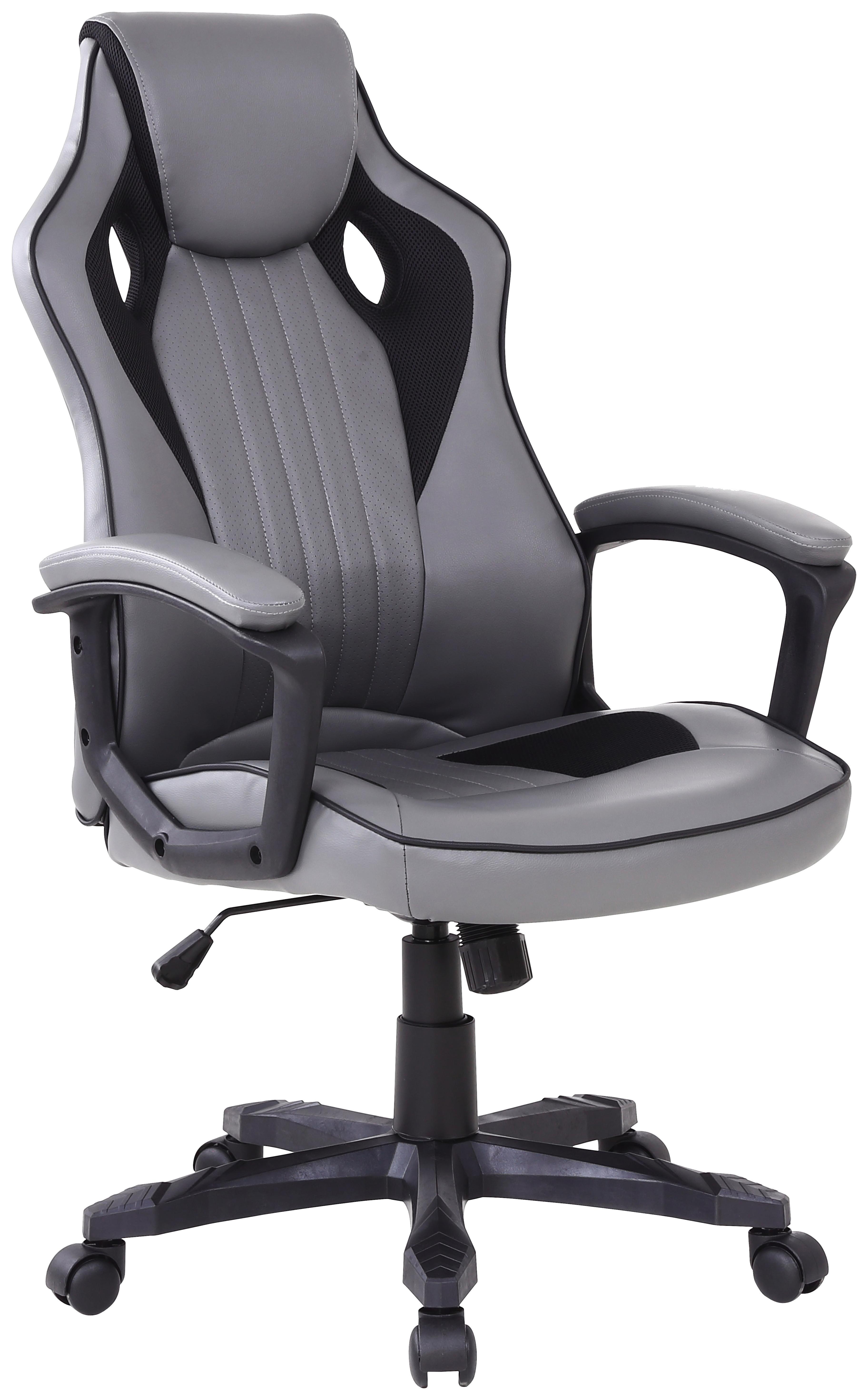 Drehstuhl Grau/Schwarz - Schwarz/Grau, MODERN, Holz/Kunststoff (63/108-117/70cm) - Mömax modern living