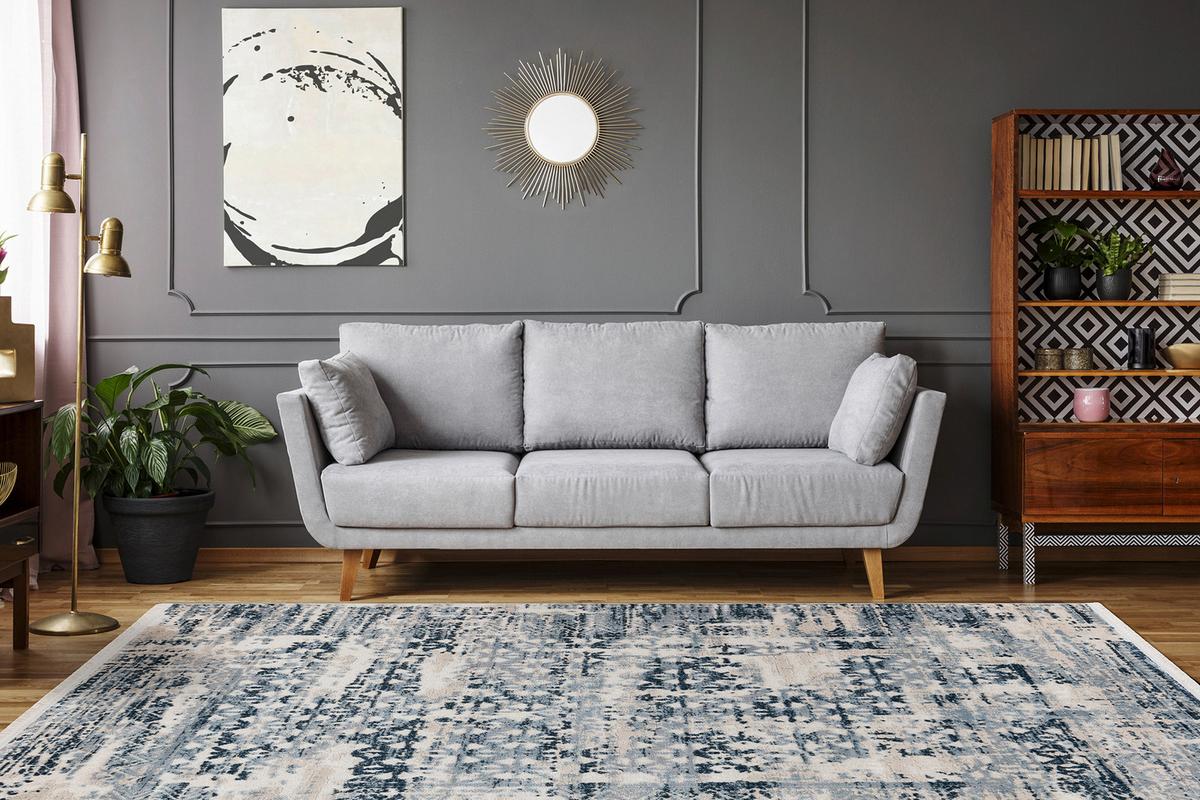 Vintage-teppich Adela 325 Blau 80x150 - Blau, Basics, Textil (80/150cm) - Kayoom
