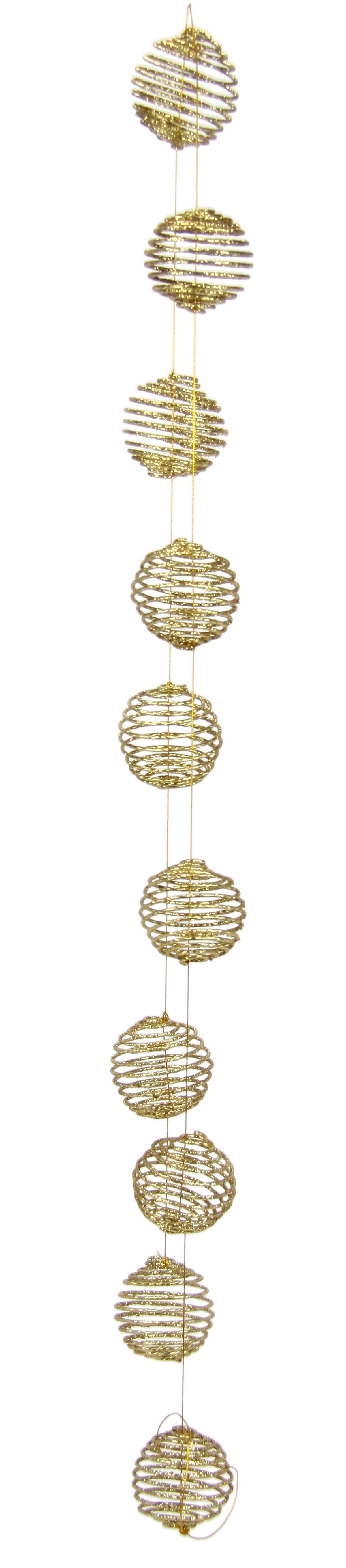 ZAWIESZKA DEKORACYJNA 244263GO - kolor złoty, Basics, metal (5/100cm) - X-Mas