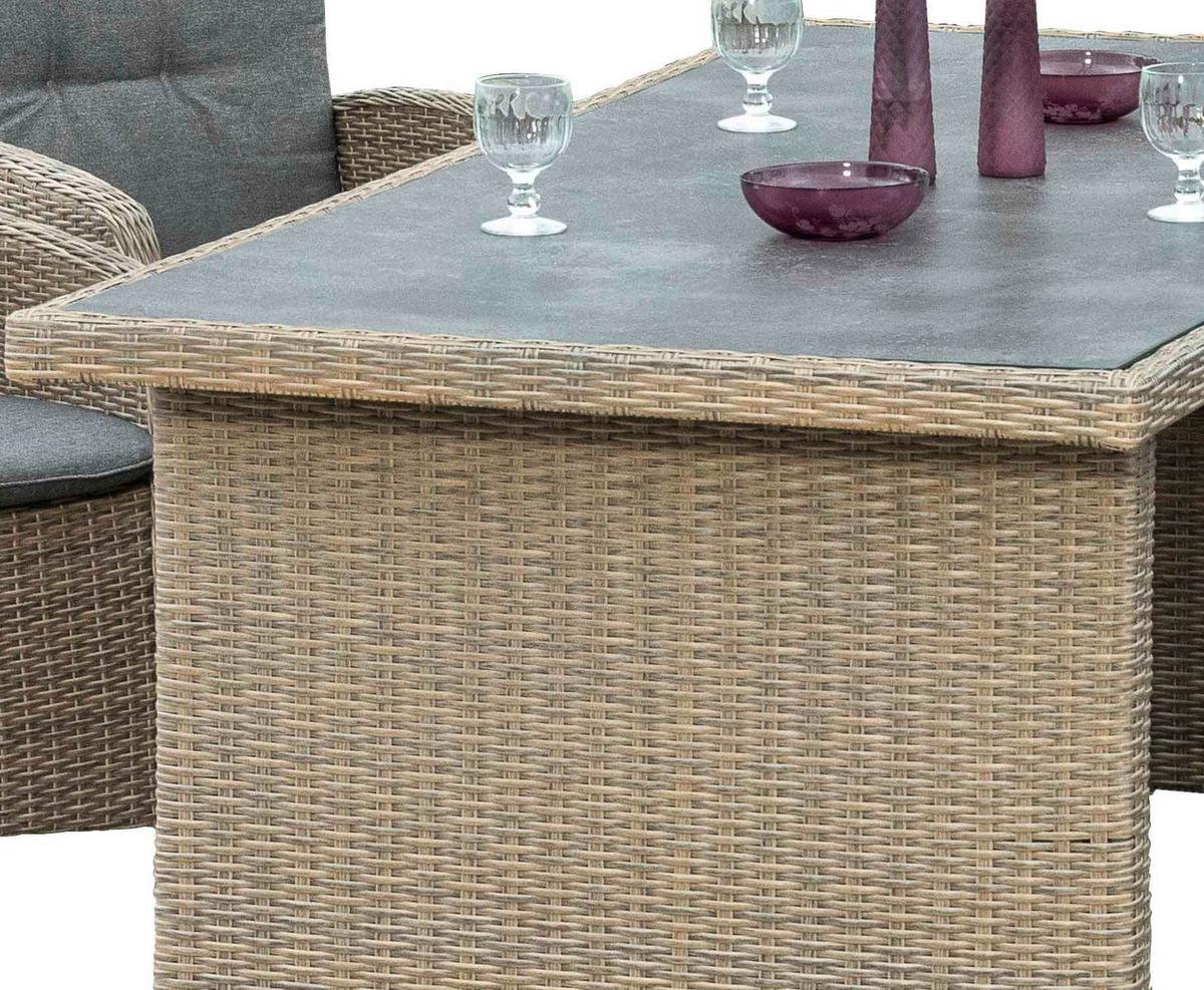 Vrtna Garnitura Atrani - siva/barve skrilavca, Konvencionalno, kovina/umetna masa - Gardenson