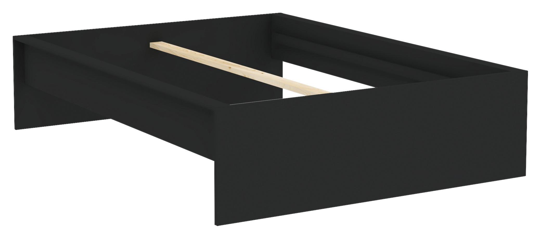 Bettrahmen Unit 140 in Anthrazit - Anthrazit, KONVENTIONELL, Holzwerkstoff (140/200cm) - Based