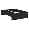 Posteljni Okvir Unit 140 - antracit, Konvencionalno, leseni material (140/200cm) - Based